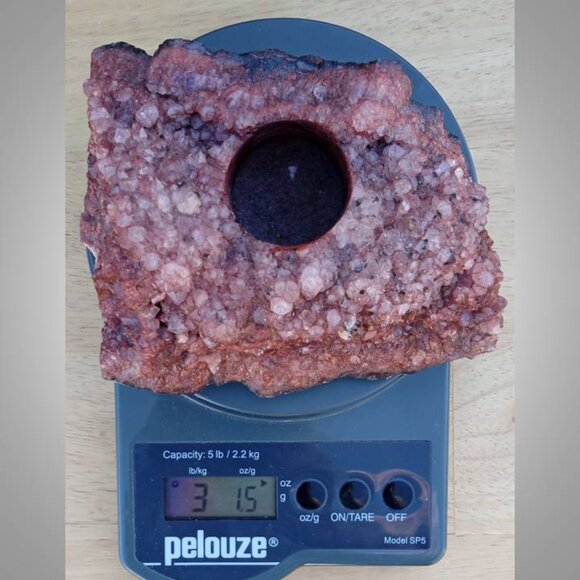 Crystal stone tea light candle holder - RED - Picture 8 of 8